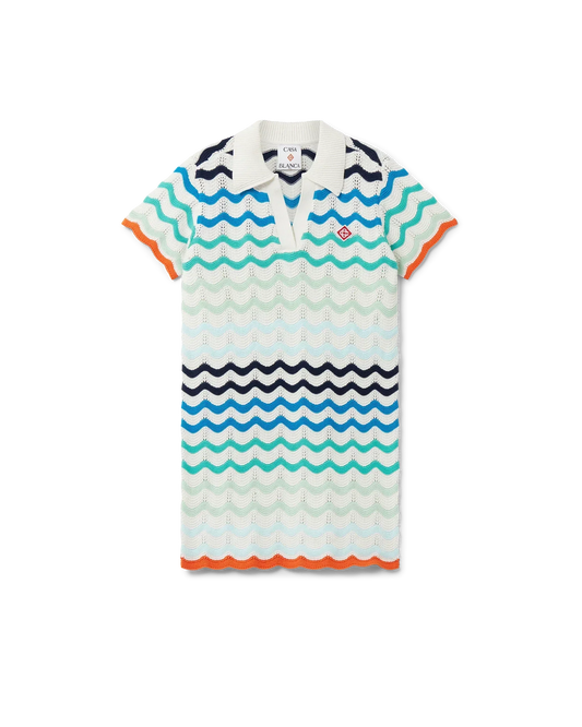 Gradient Wave Crochet Dress