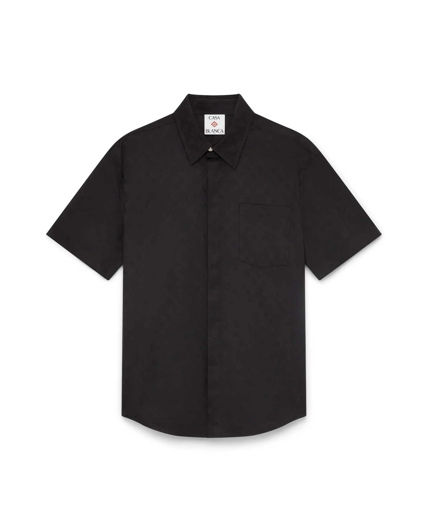 Cotton Monogram Short Sleeve Shirt