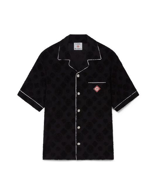 Towelling Monogram Short Sleeve Shirt