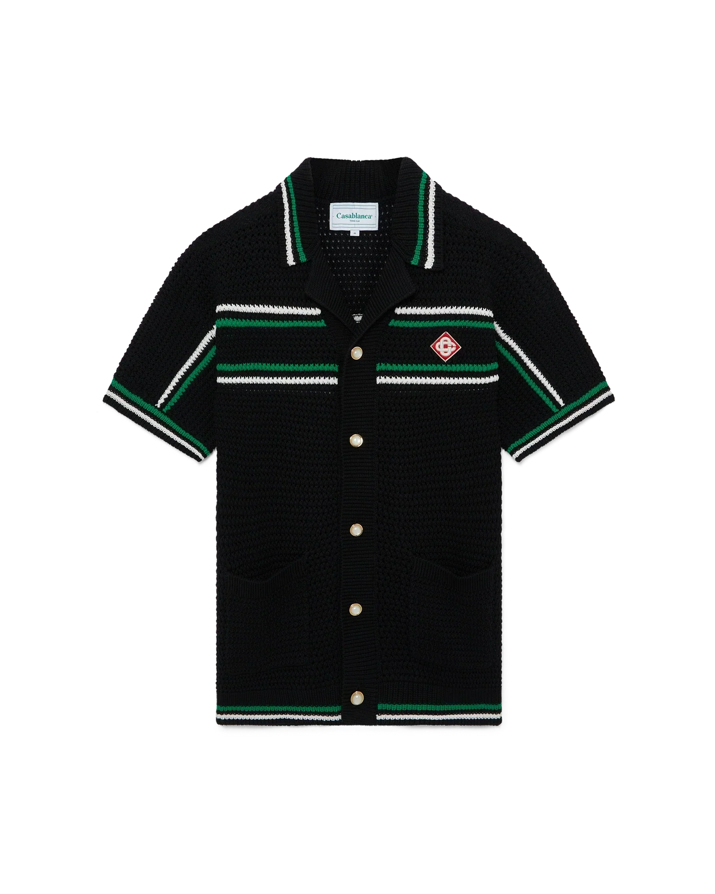 Tennis Short Sleeve Crochet Shirt