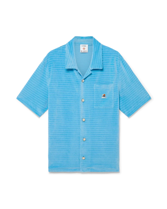 Velour Short Sleeve Stripe Shirt