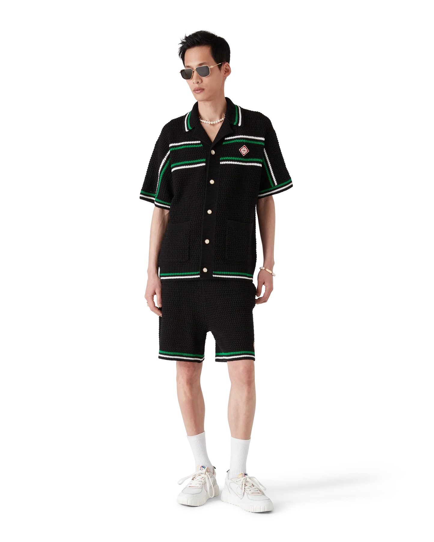 Tennis Short Sleeve Crochet Shirt