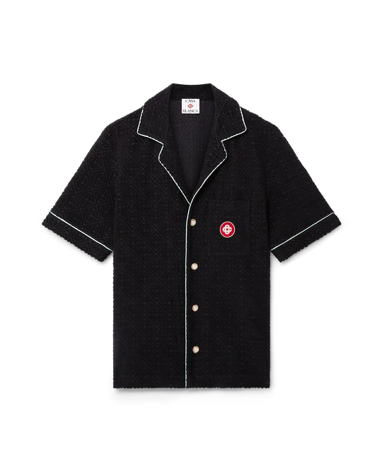 Monogram Jacquard Short Sleeve Towelling Shirt