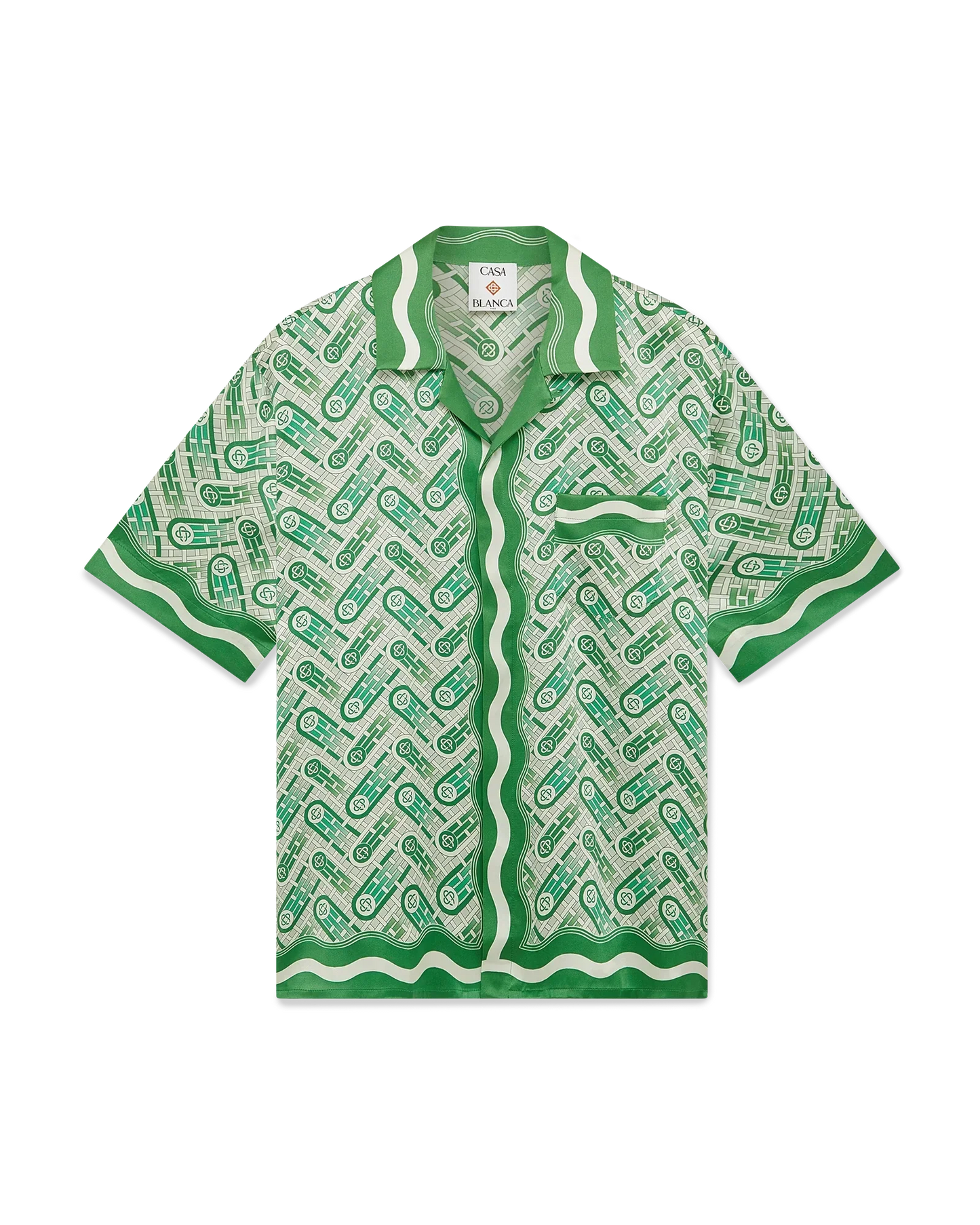 Ping Pong Short Sleeve Silk Shirt