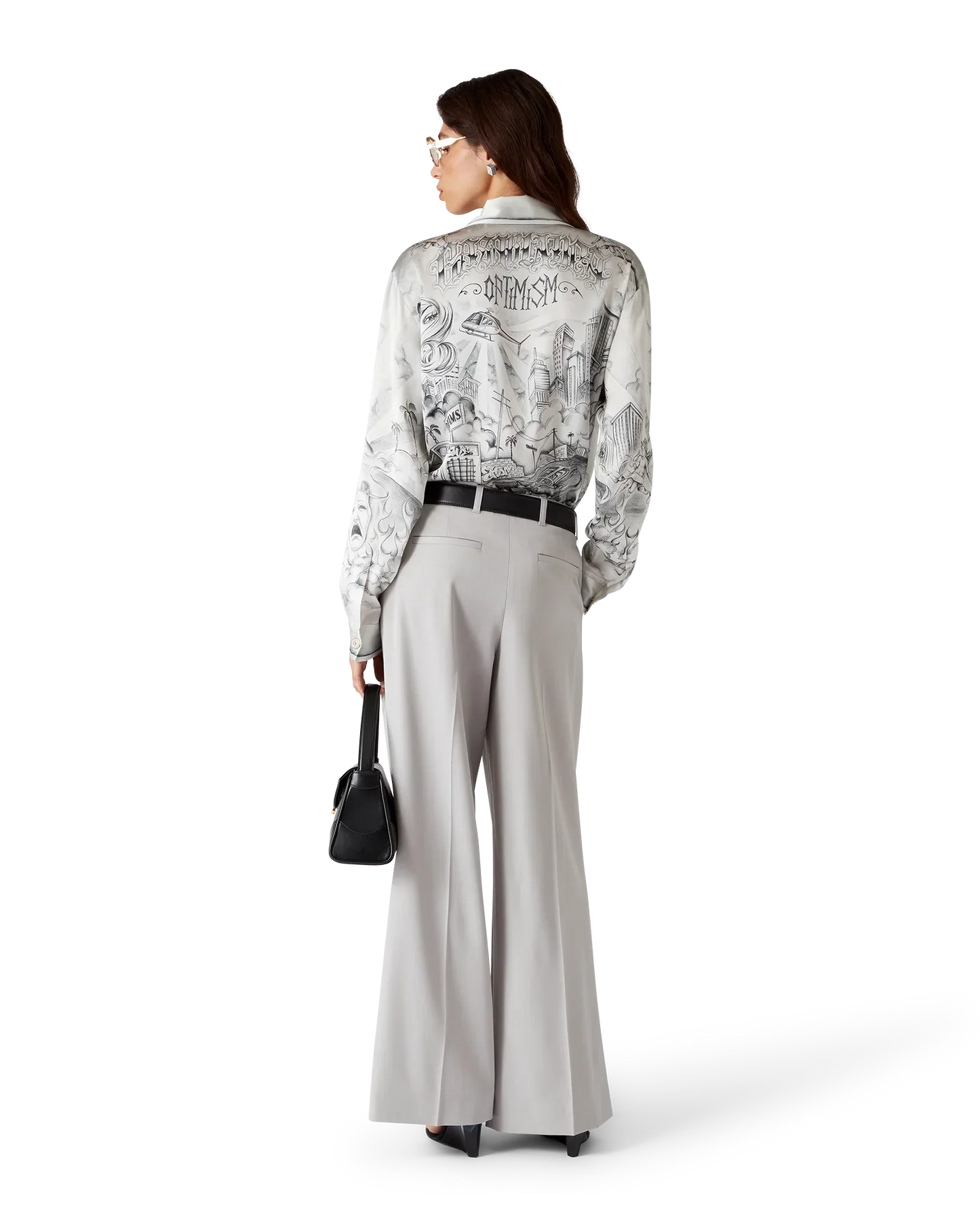 Tattoo Long Sleeve Silk Shirt